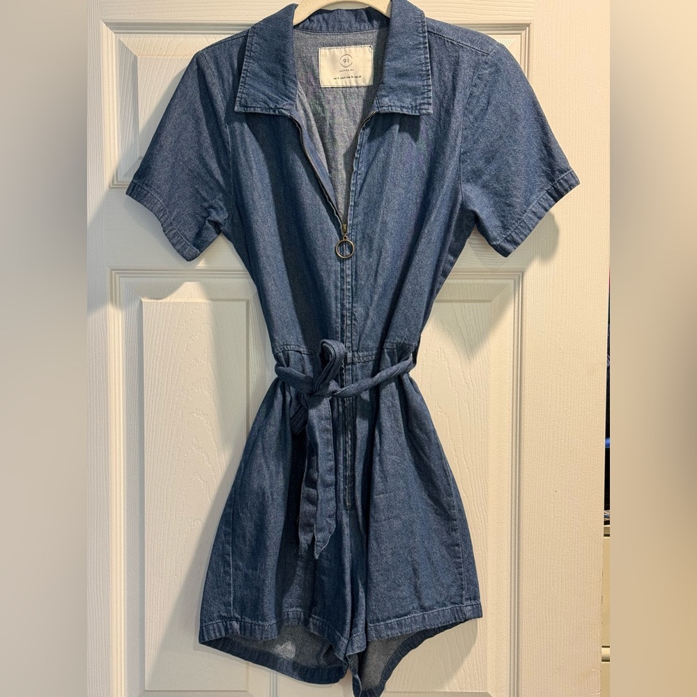 Denim romper